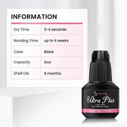 Beauty7 Eyelash Extension Glue 5ml Ultra Plus Professional & DIY Use