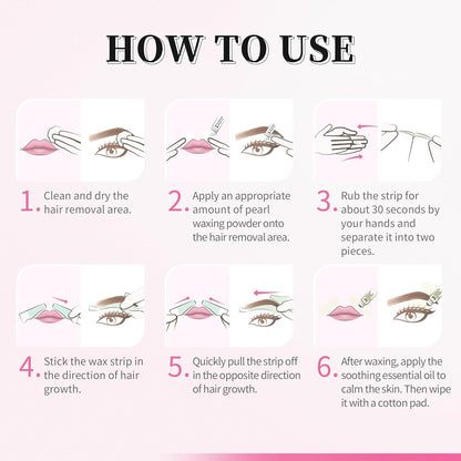 Beauty7 Eyebrow Wax Strips Kit Lip Wax Strips Kit 2 SET