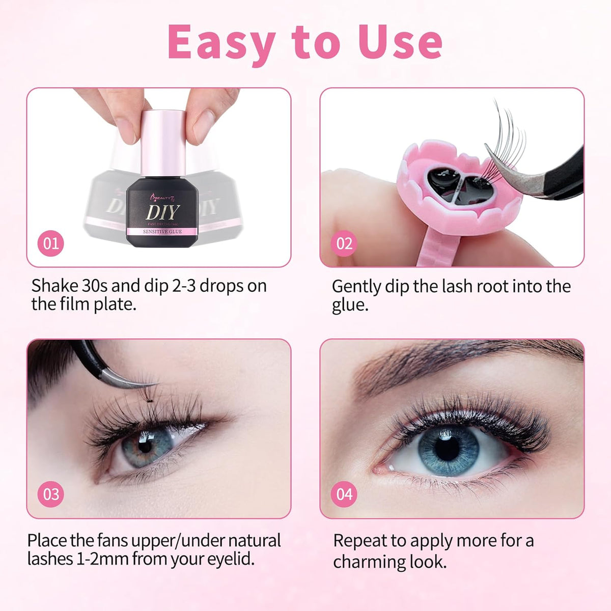 Beauty7 Eyelash Extension Glue DIY Glue for Sensitive