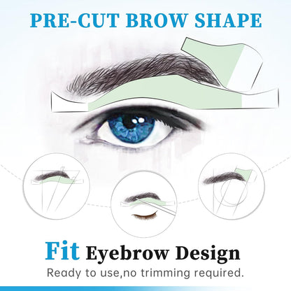 Beauty7 Men's Eyebrow Wax Strips Hair Removal 24 pcs with Pearl Powder Essential Oil