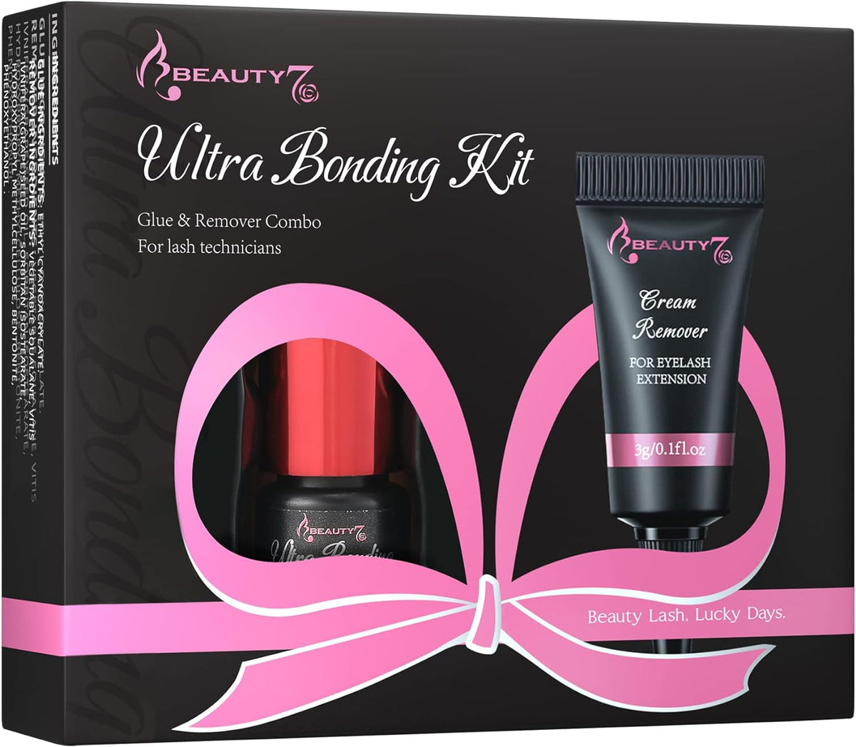 Beauty7 Ultra Bonding Lash Glue Kit With Cream Remover