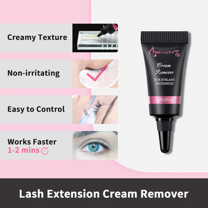 Beauty7 Ultra Plus Lash Glue with Cream Remover Kit