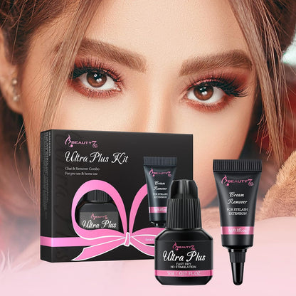 Beauty7 Ultra Plus Lash Glue with Cream Remover Kit