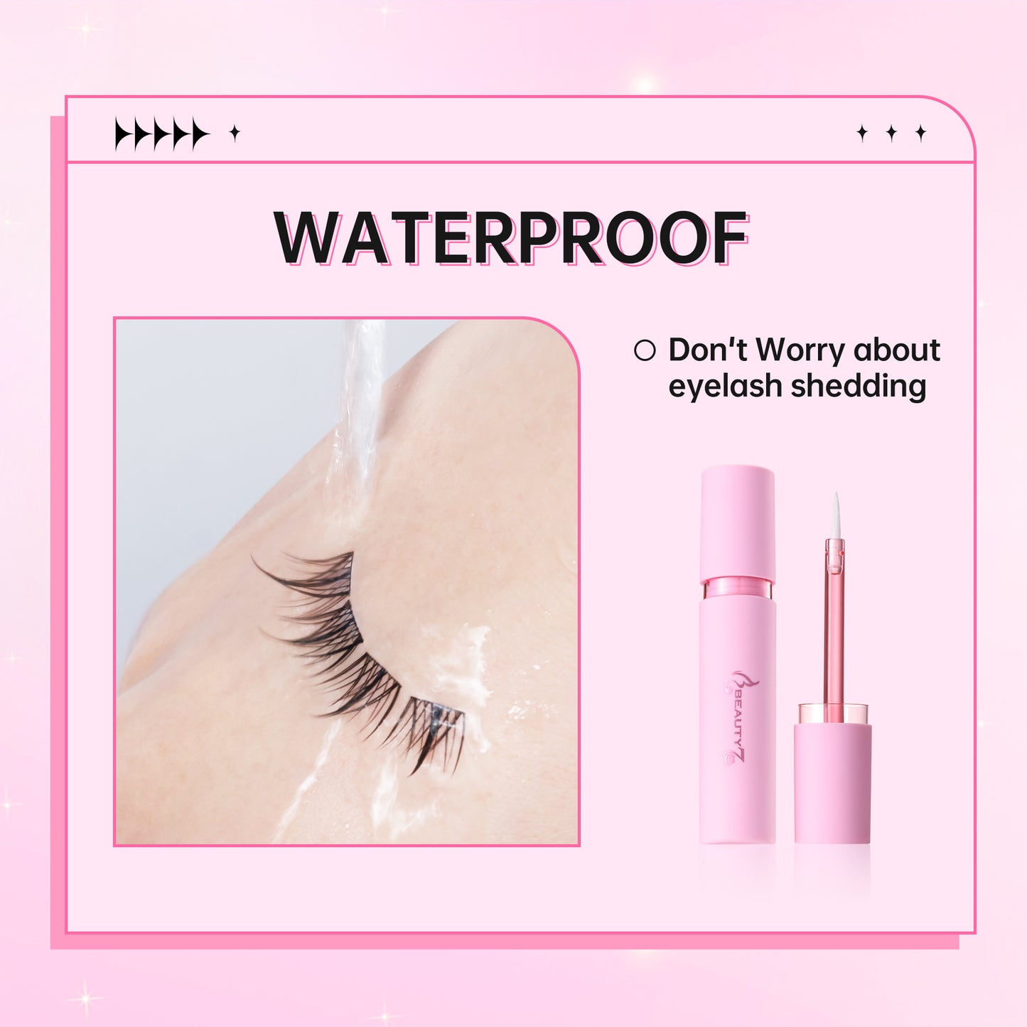 Beauty7 Cluster Lash Glue DIY For False Eyelashes With Tweezer