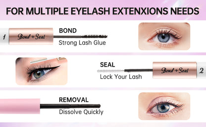 Beauty7 DIY Lash Extension Kit at Home 3 Style 30D+40D Clusters+Bottom Lashes