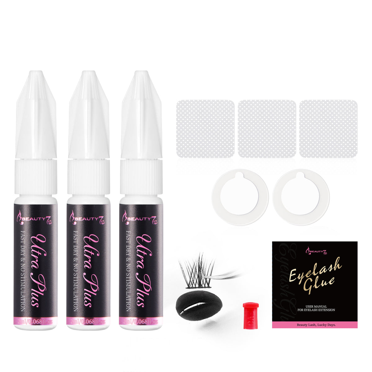 Beauty7 Eyelash Glue Eyelash Extension Glue Ultra Plus 2ml