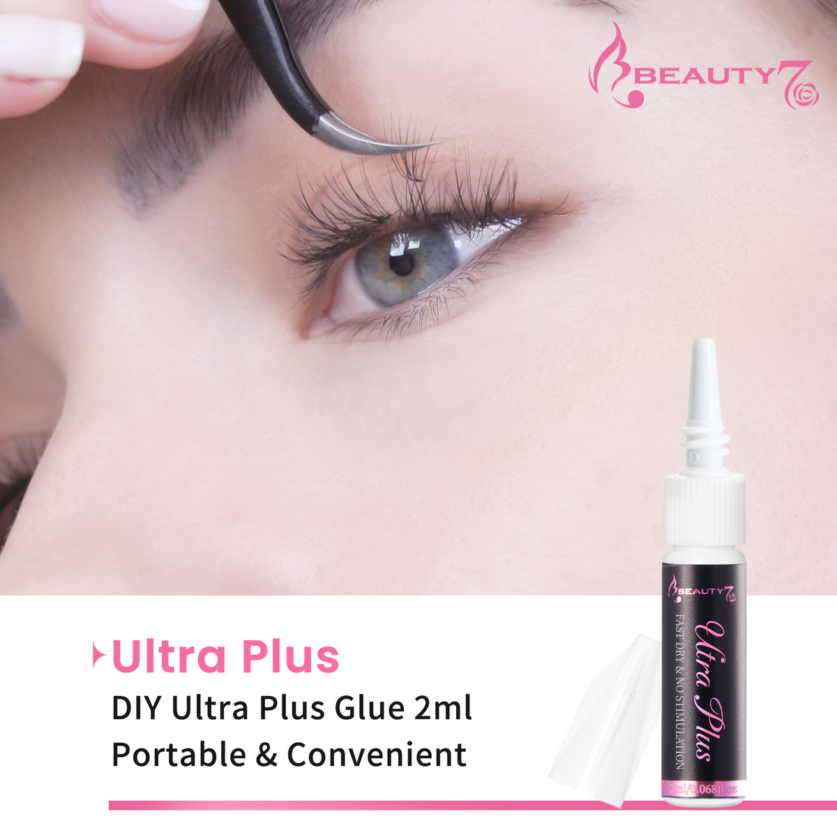 Beauty7 Eyelash Glue Eyelash Extension Glue Ultra Plus 2ml