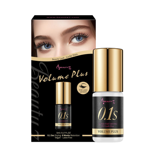 Beauty7 Eyelash Extension Glue Volume Plus 0.1s Fast Drying for Professional Use