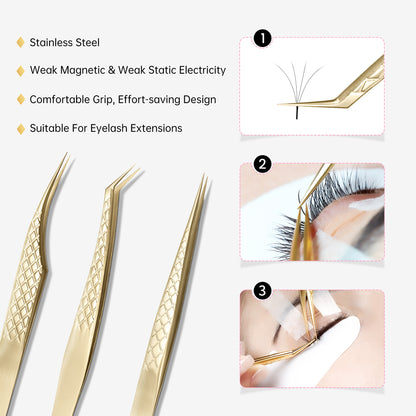 Lash Tweezers_Gold