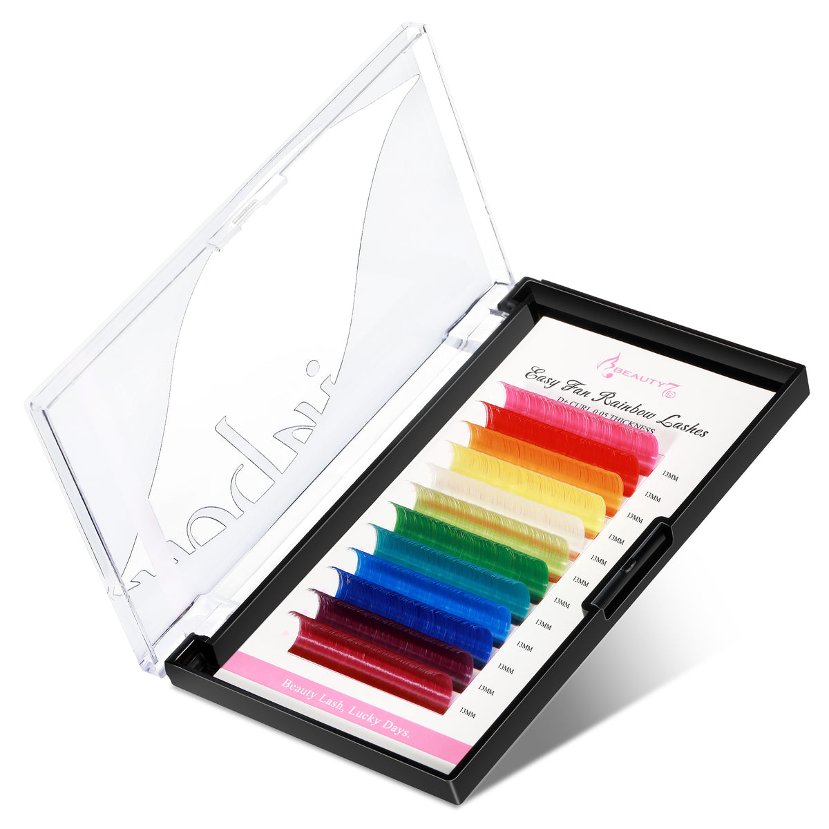 Colored Lashes 12 Colors Easy Fan 0.05 D+