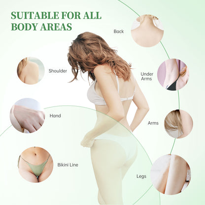 Beauty7 Wax Strips Hair Removal Body Wax Strips 36 Strips 6 Calming Oil Wipes