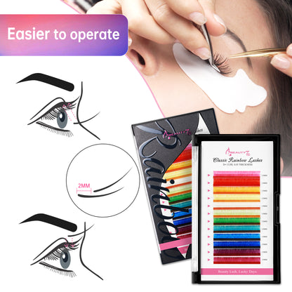 Colored Lashes 12 Colors Classic 0.05 D+