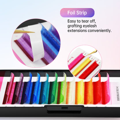 Colored Lashes 12 Colors Classic 0.05 D+