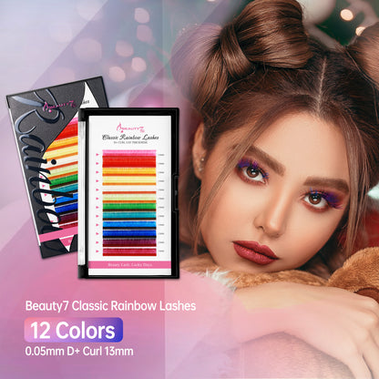 Colored Lashes 12 Colors Classic 0.05 D+