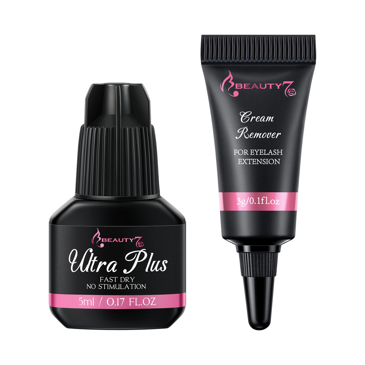 Beauty7 Ultra Plus Lash Glue with Cream Remover Kit