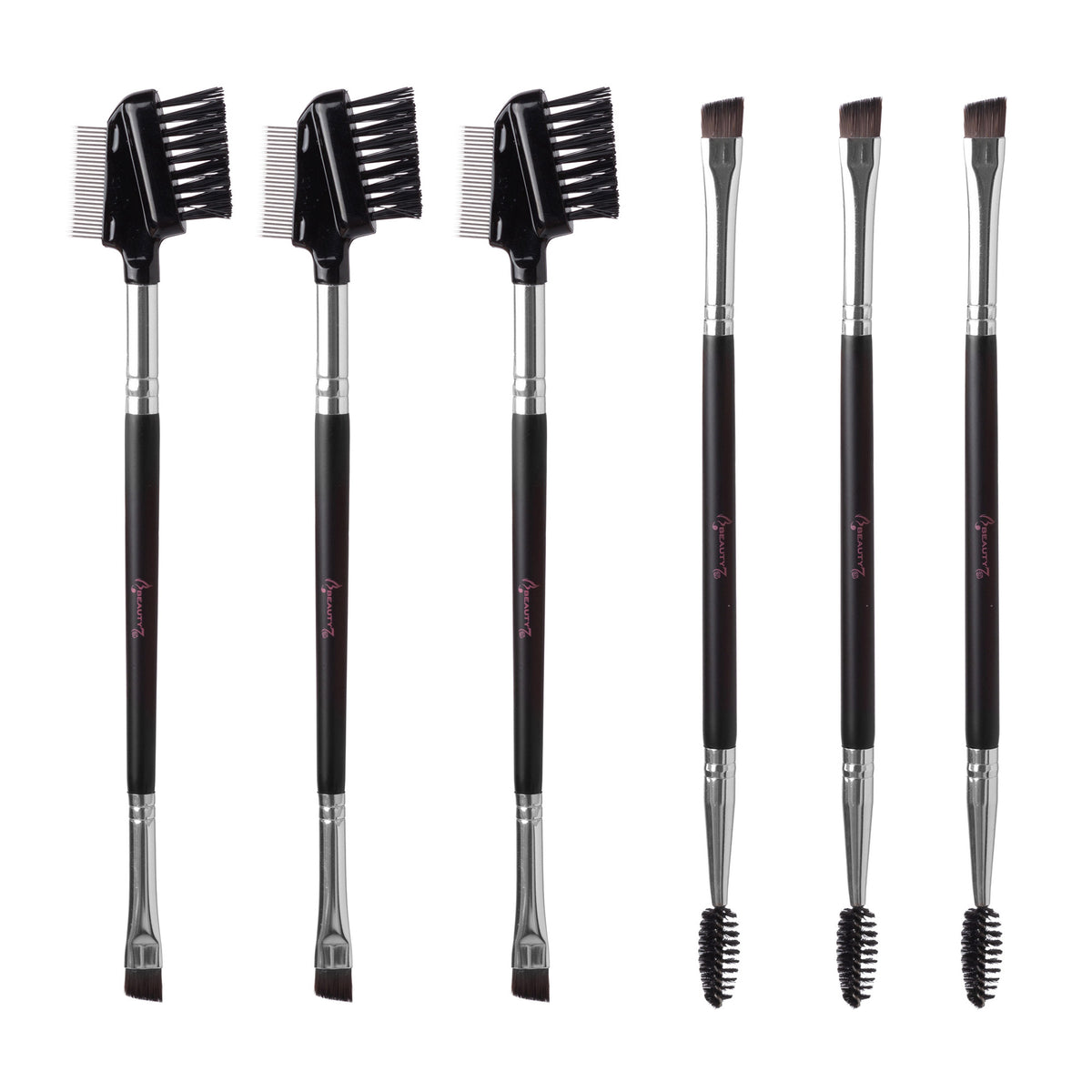 Eyelash Comb & Eyebrow Brush Triple-head Steel Comb
