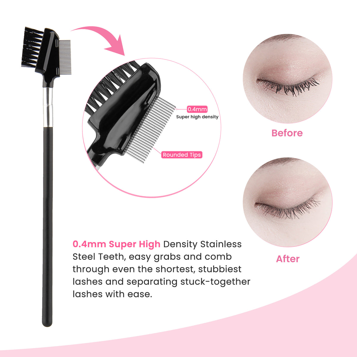 Eyelash Comb & Eyebrow Brush