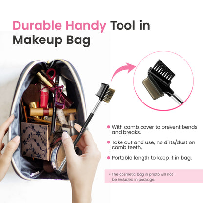 Eyelash Comb & Eyebrow Brush Triple-head Plastic Comb