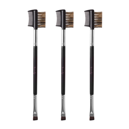 Eyelash Comb & Eyebrow Brush Triple-head Plastic Comb