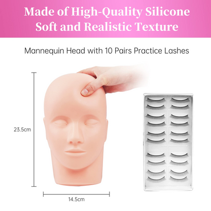 Mannequin Head with Practice Lash