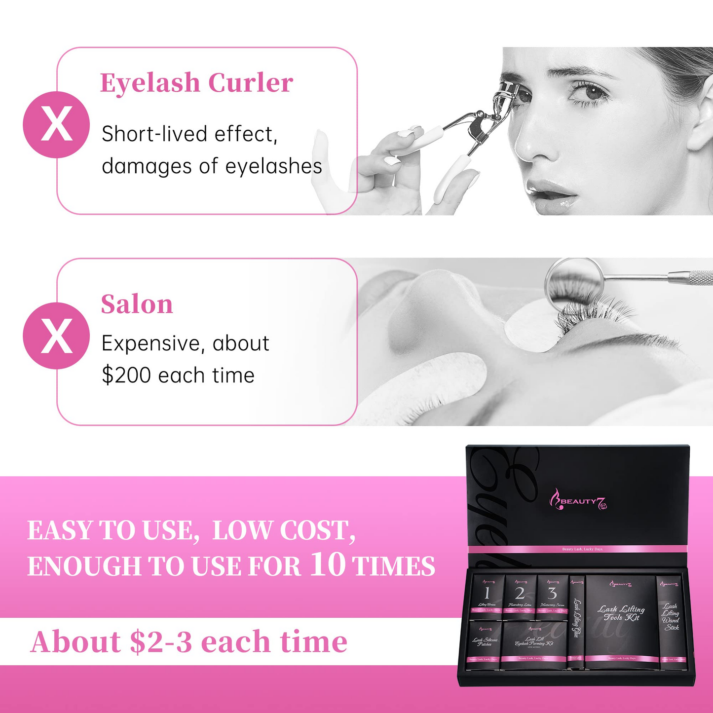 Eyelash Lift Kit, Professional Lash Perm Kit, Semi Permanent Curling Extension Set, Individual Package, for Eyelash Treatment Beauty7