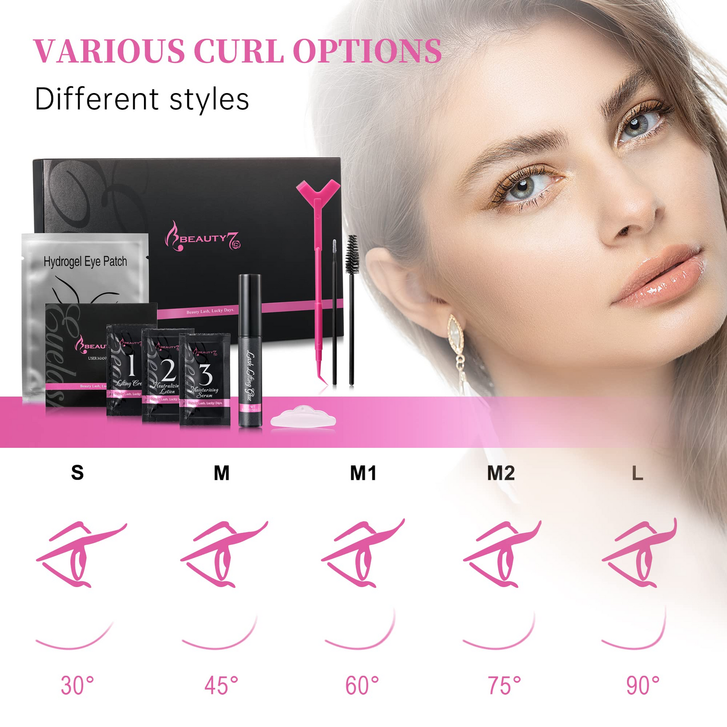 Eyelash Lift Kit, Professional Lash Perm Kit, Semi Permanent Curling Extension Set, Individual Package, for Eyelash Treatment Beauty7